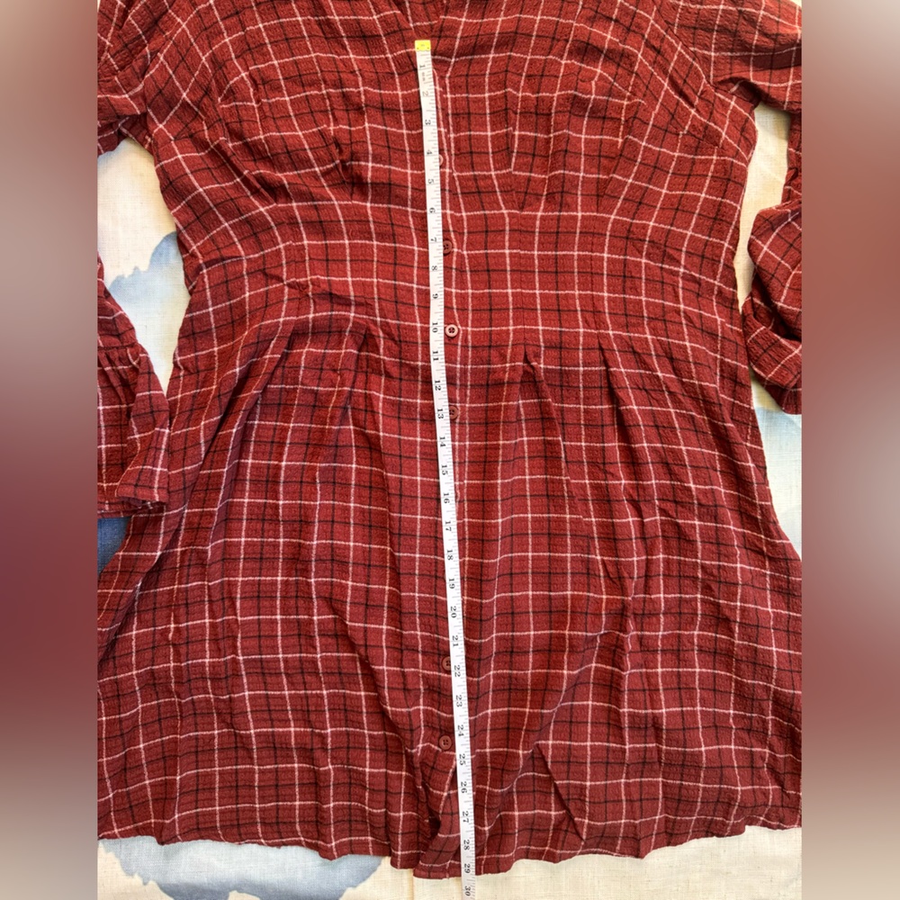 Torrid Rust Colored Windowpane Pattern Dress, Siz… - image 4